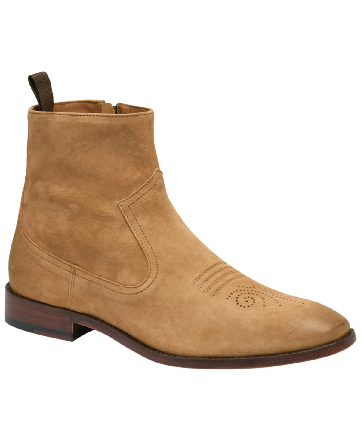 Arrister Western Square Toe Suede Boots by Johnston & Murphy