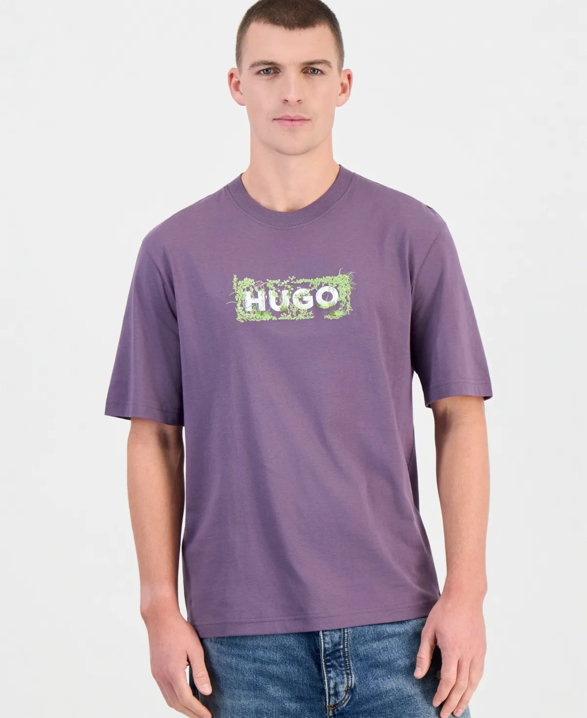 Dobermann Short Sleeve Crewneck Logo Print T-Shirt by Hugo Boss