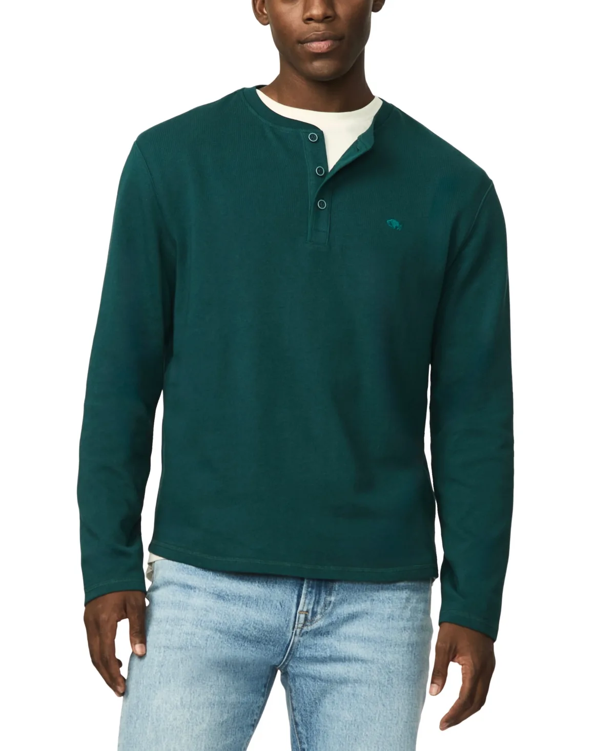 Kambo Long-Sleeve Regular-Fit Henley by Buffalo David Bitton