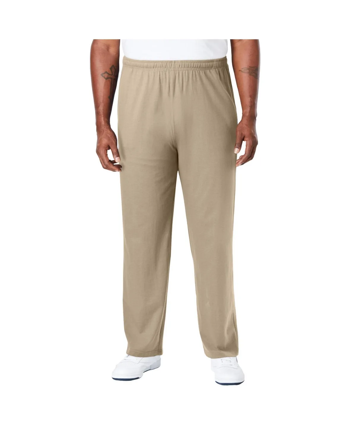 Lightweight Open-Bottom Cotton Sweatpants by Kingsize