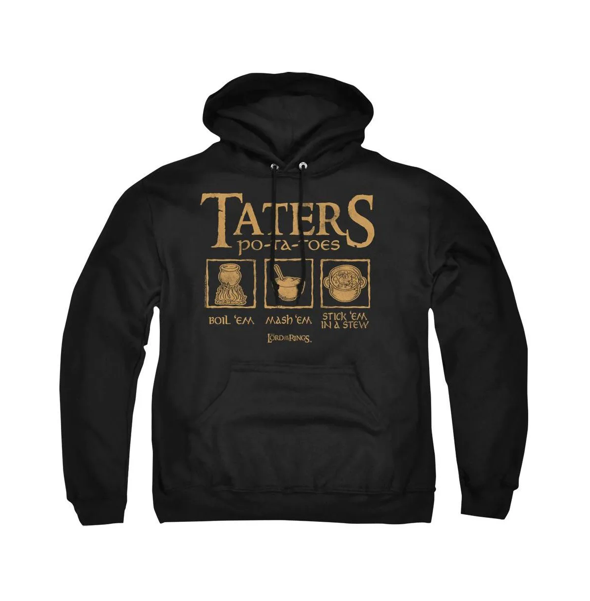 Taters Graphic Pullover Hoodie by Lord of the Rings