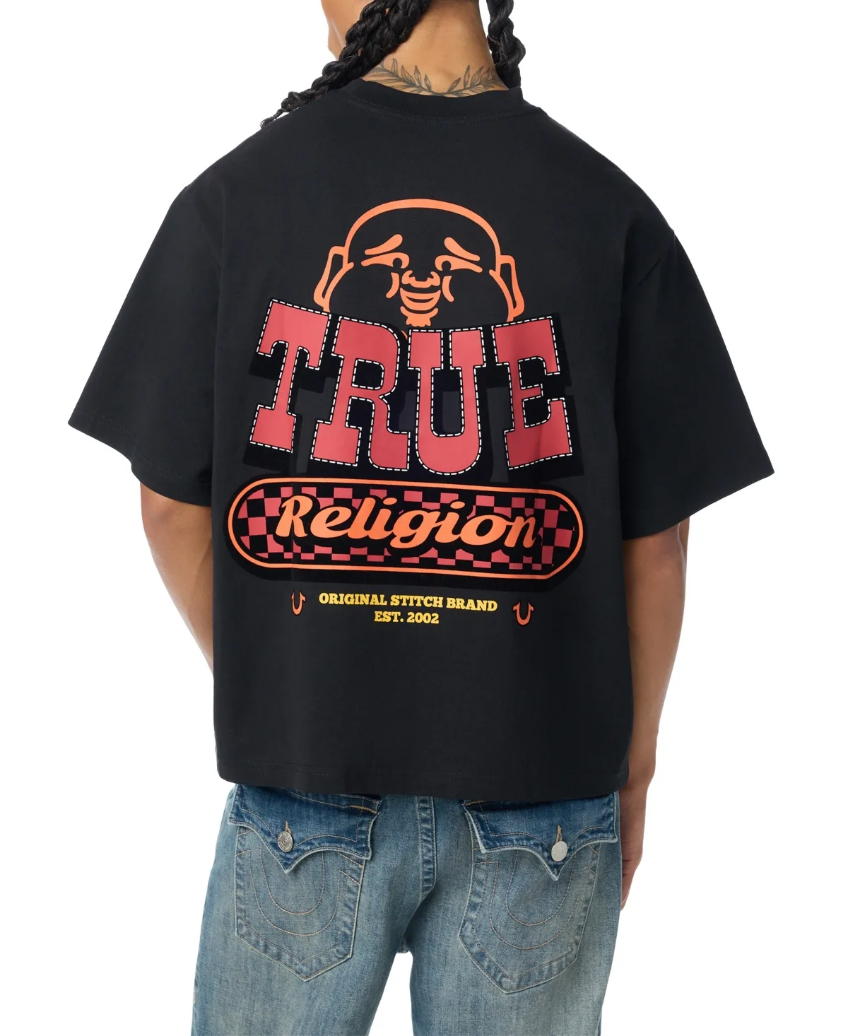 Checkerboard Heavyweight Boxy Tee T-Shirt by True Religion