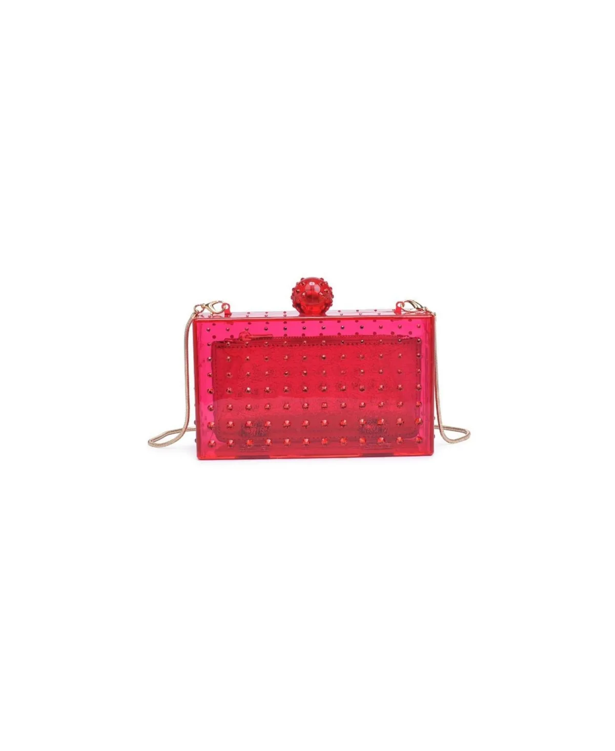 Melisha Rhinestone Transparent Design Evening Bag by Urban Expressions