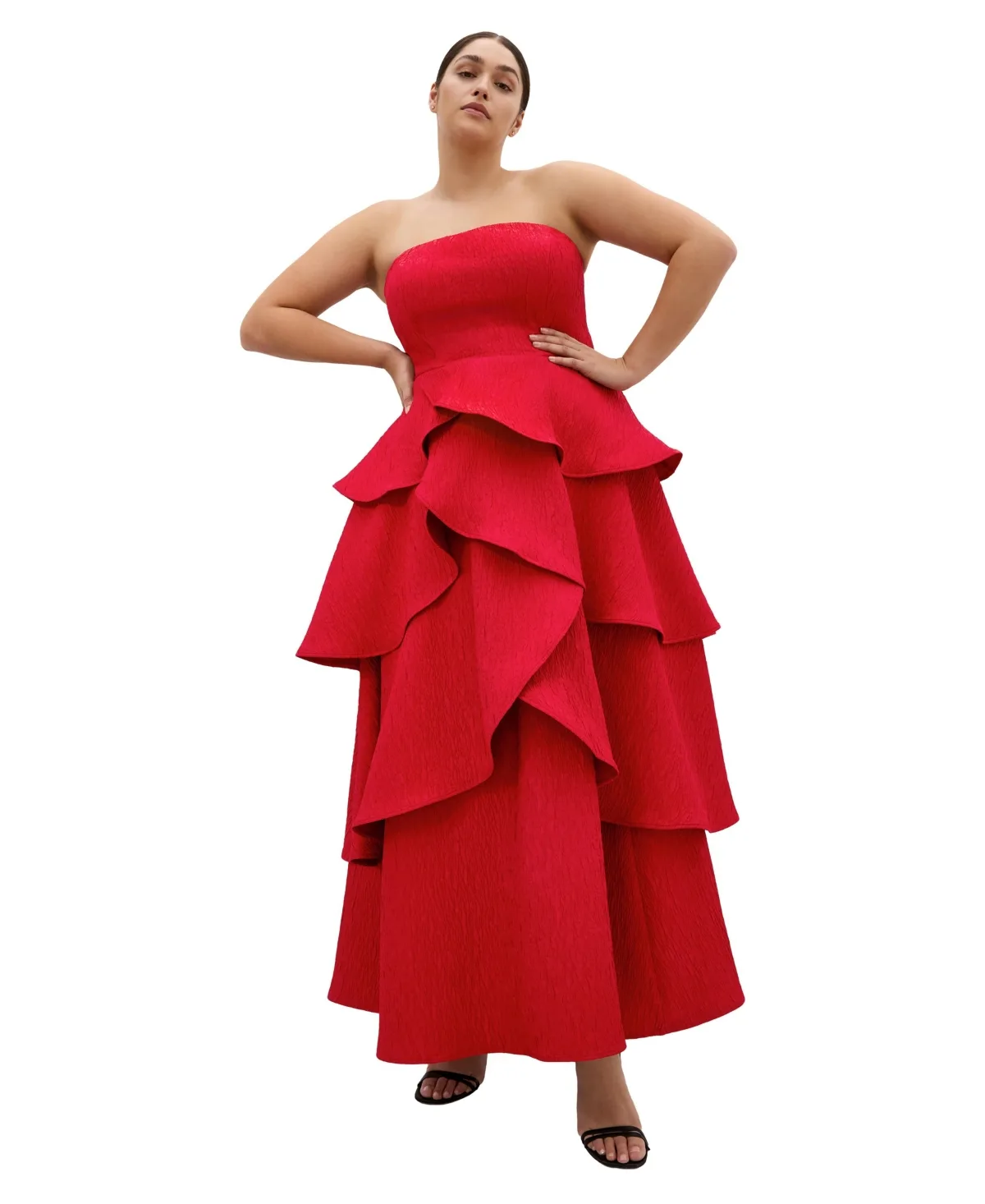 Elizabeth Tiered Frill Maxi Dress by City Chic