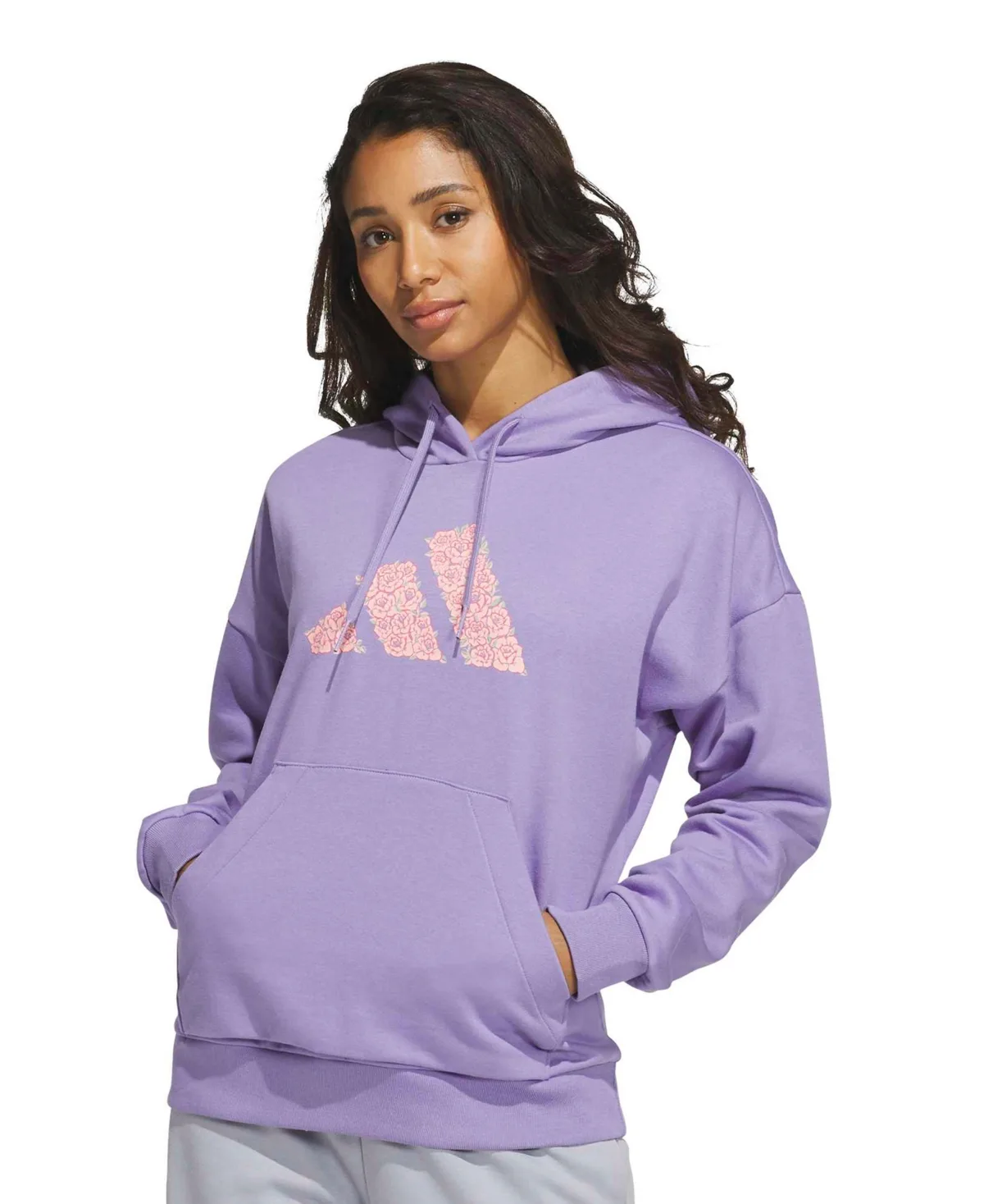 Big Logo Graphic Fleece Hoodie by adidas