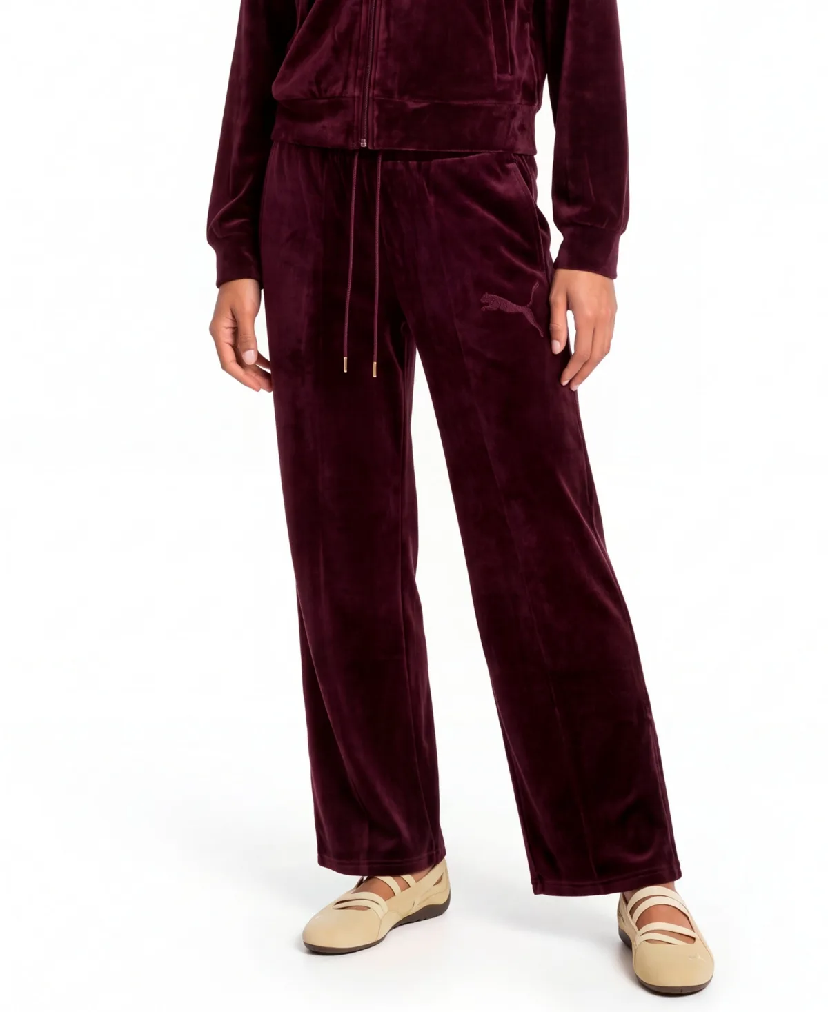 Ess Elevated Comfort Velour Straight-Leg Pants