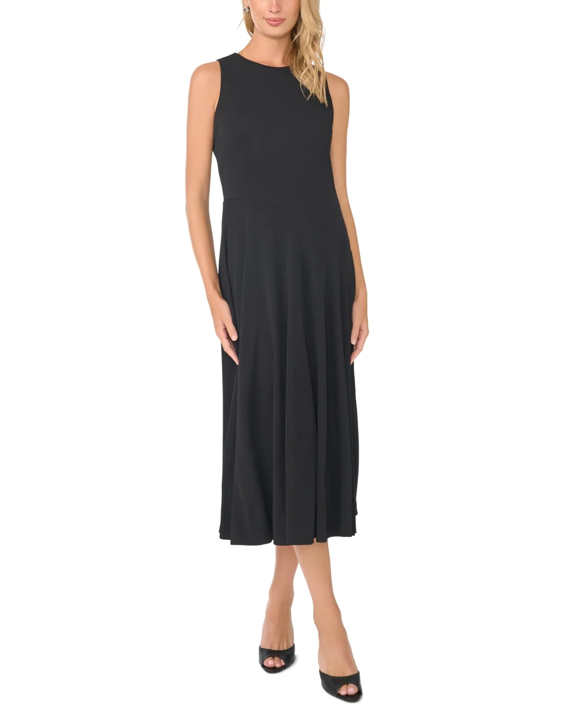 Jewel Neck Panelled A-Line Maxi Dress by Vince Camuto