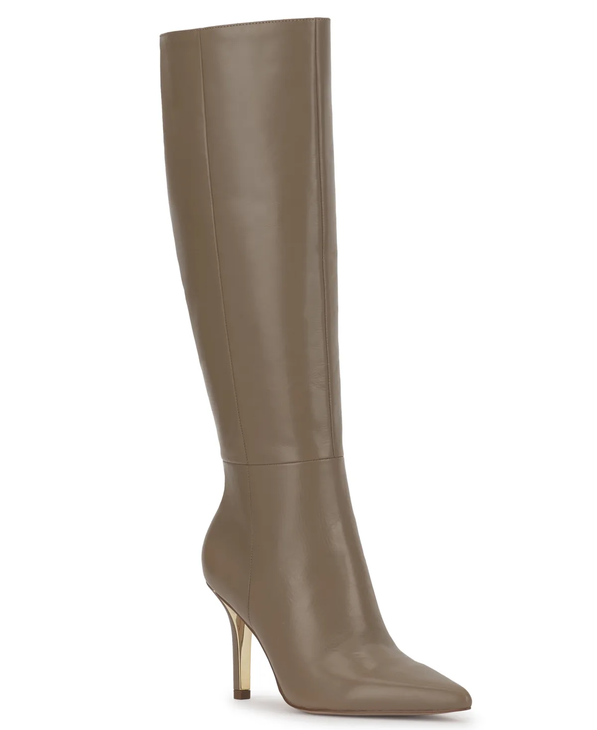 Juleira Tall Stiletto Dress Boots - Light Gray Saddle Suede