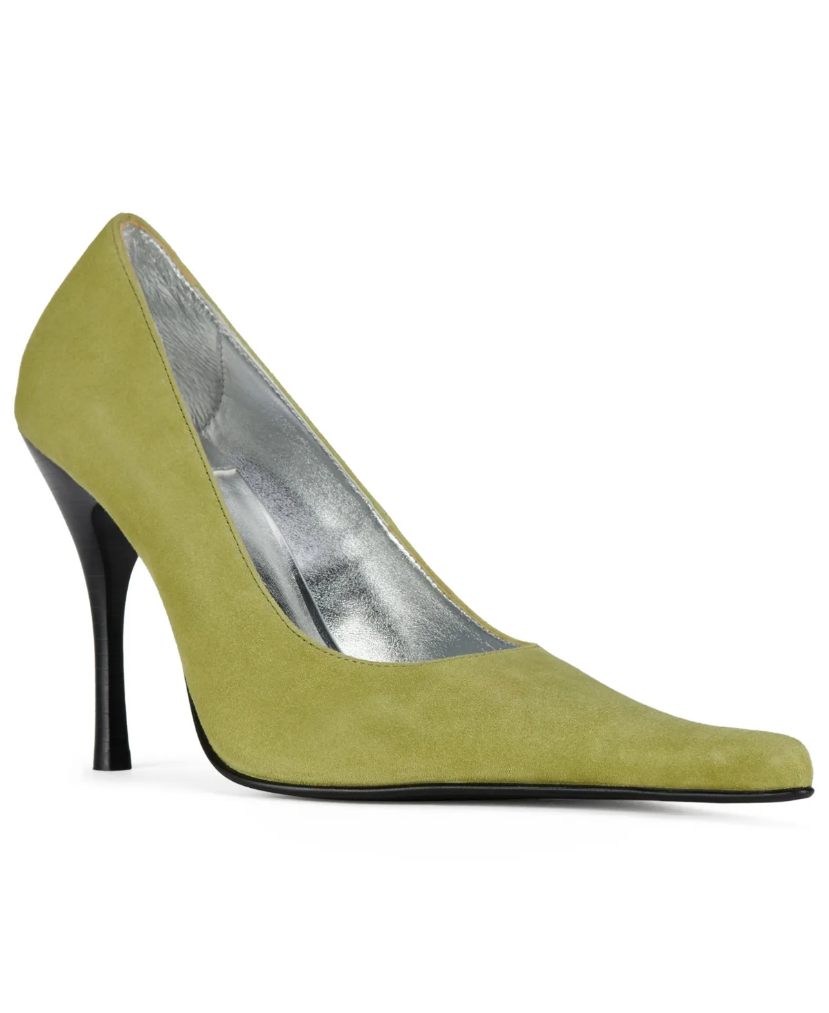 Kickit Pointed Toe Pumps - Green Suede