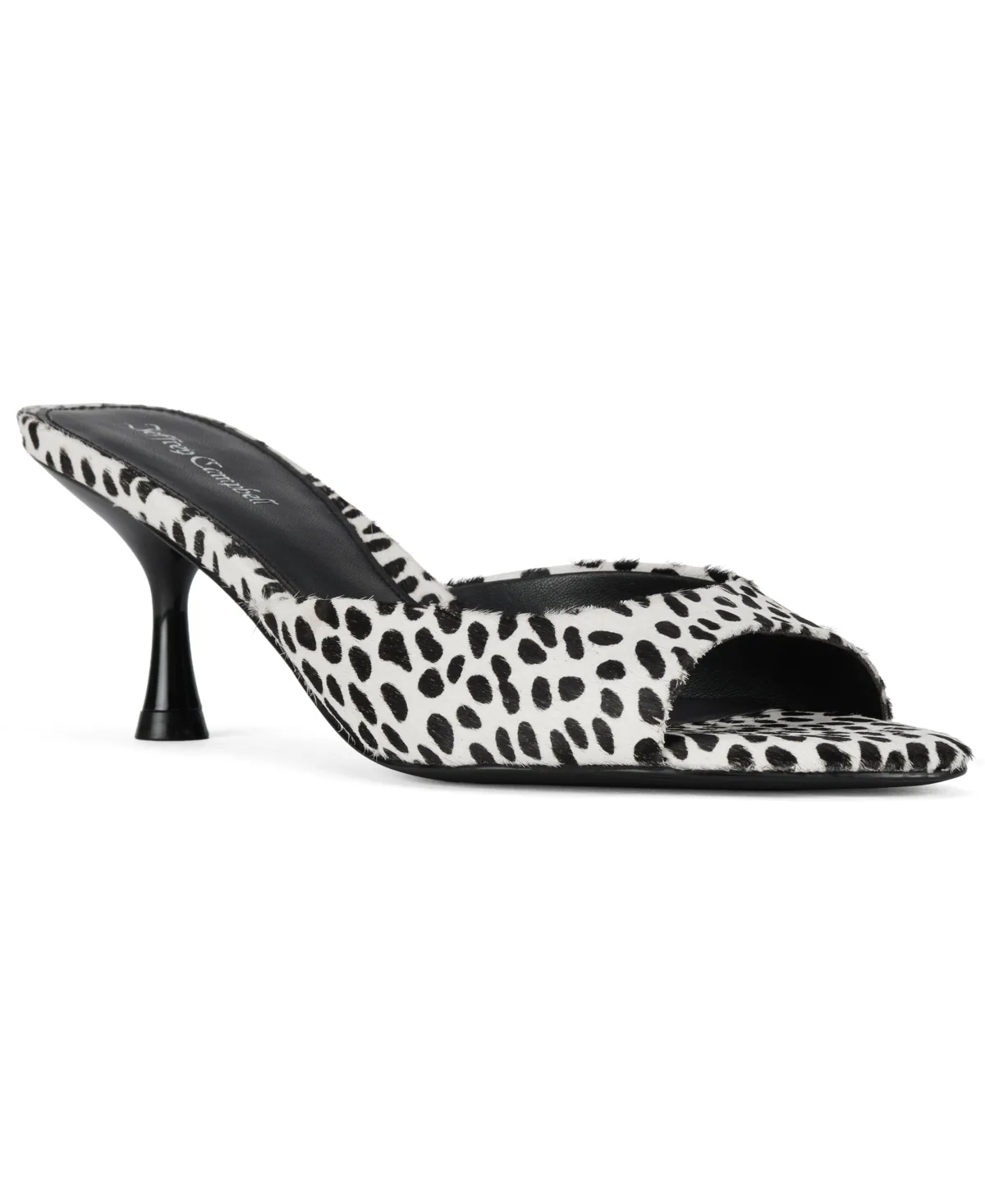 Spy-Kid-f Mid-Heel Slip-On Dress Sandals - Beige Zebra