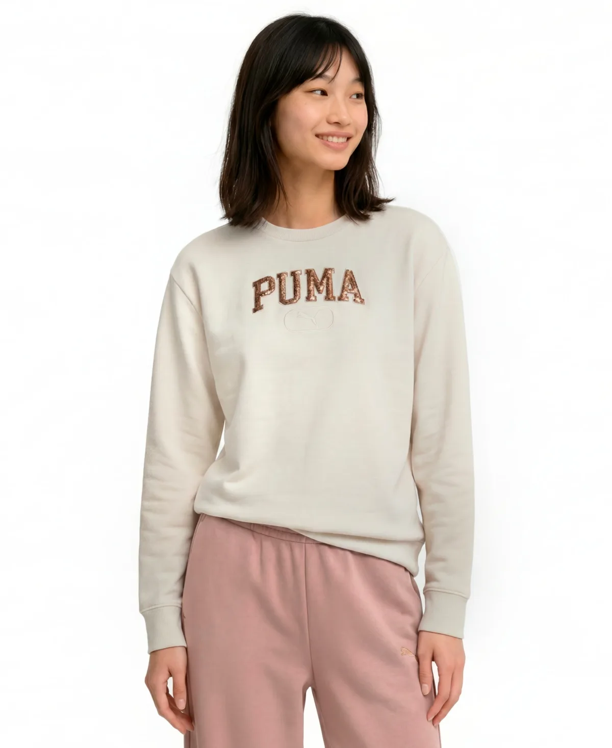 Ess Elevated Sequin Pullover Sweatshirt by PUMA