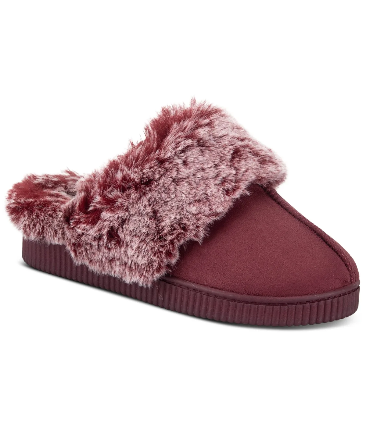 Faux Fur Memory Foam Clog Slippers by Jessica Simpson