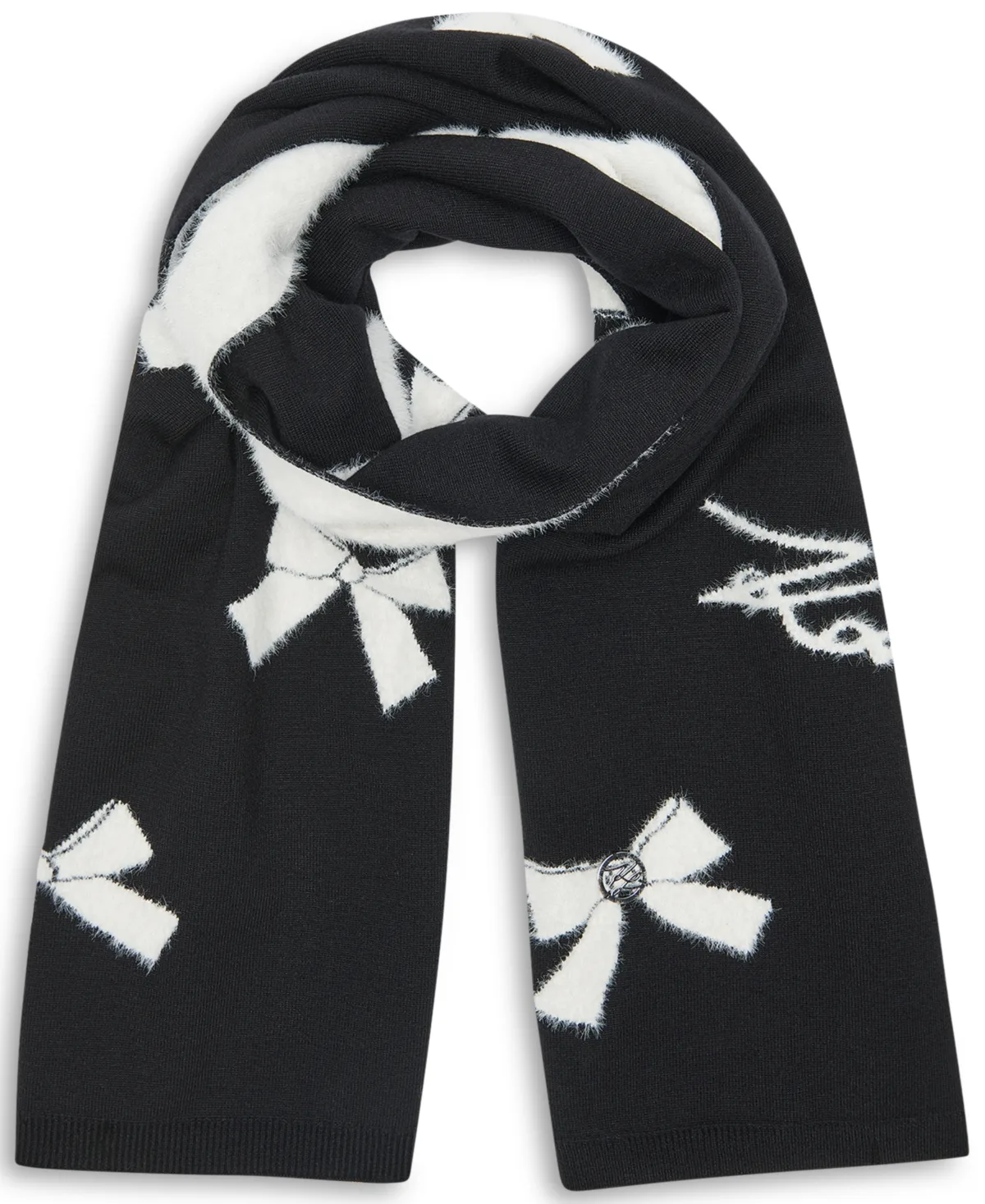 Fuzzy Bows Scarf by Karl Lagerfeld