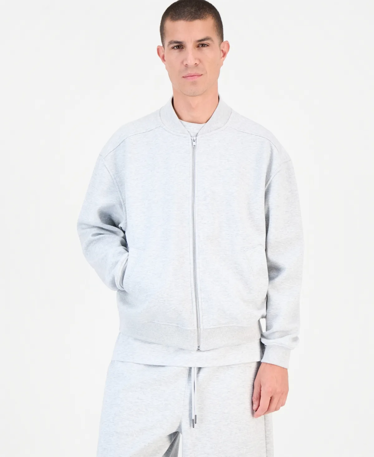 Utility Relaxed Long-Sleeve Bomber Jacket by Mode of One