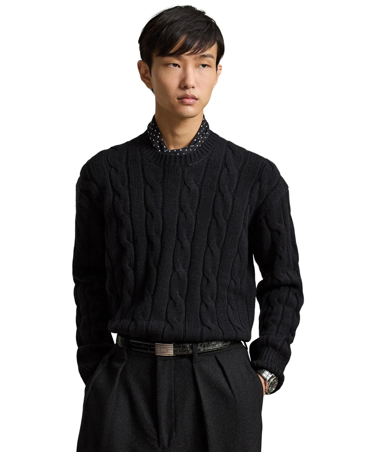 Relaxed Fit Cable-Knit Sweater by Polo Ralph Lauren