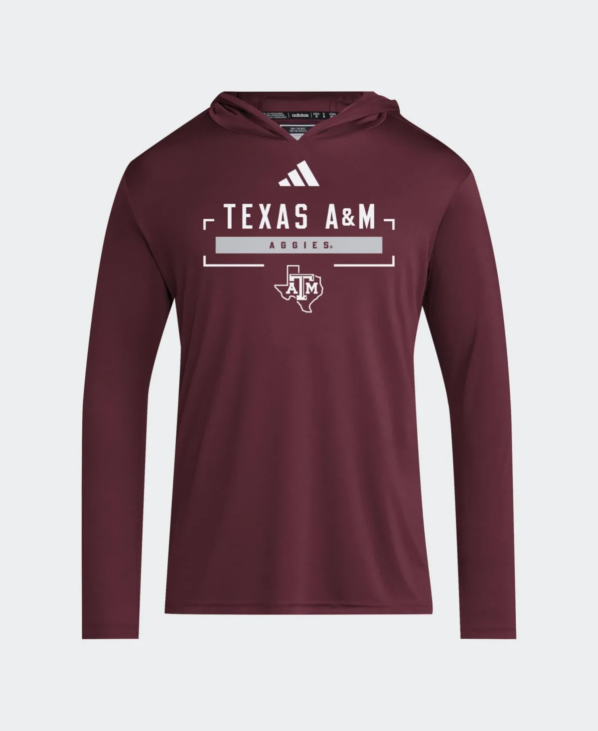 Texas A&M Aggies D4T Long-Sleeve Hooded T-Shirt by adidas