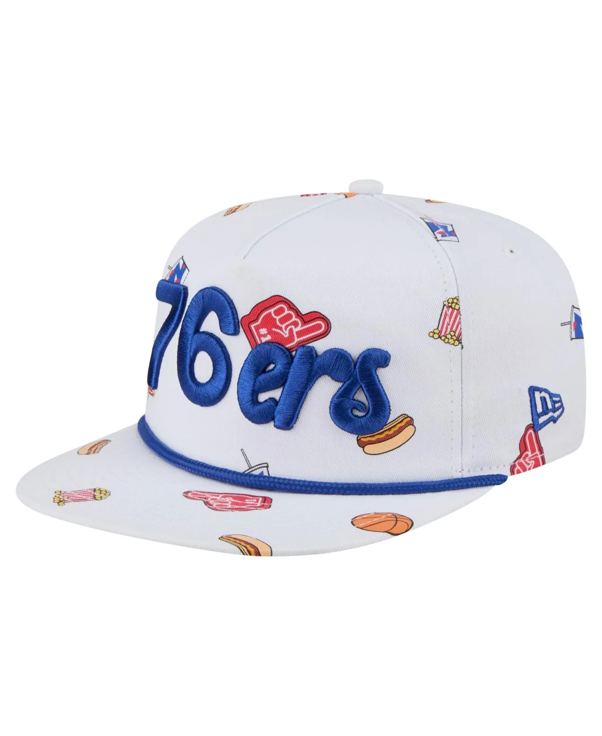Philadelphia 76ers Retro-Inspired Braided-Rope Adjustable 19TWENTY Team Cheer Snapback Hat