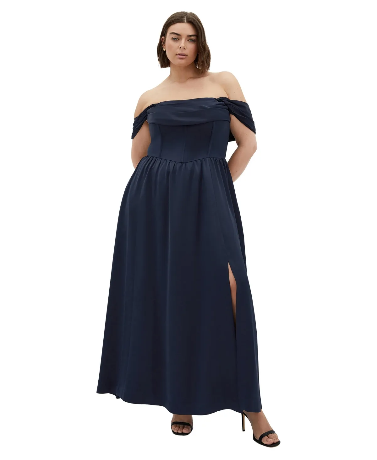 Angel Love Off Shoulder Maxi Dress by City Chic