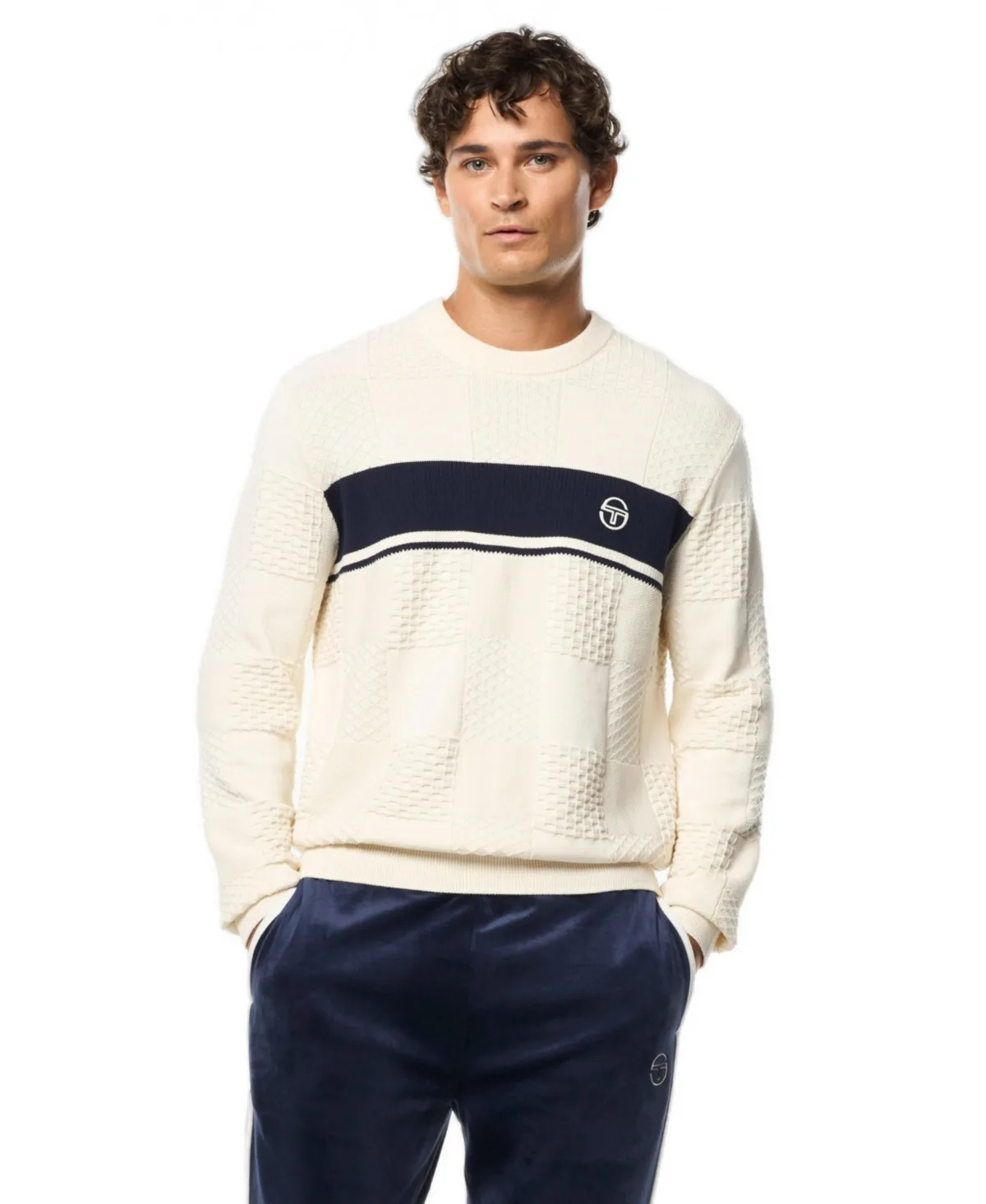 Storia Stripe Crewneck Sweater by Sergio Tacchini