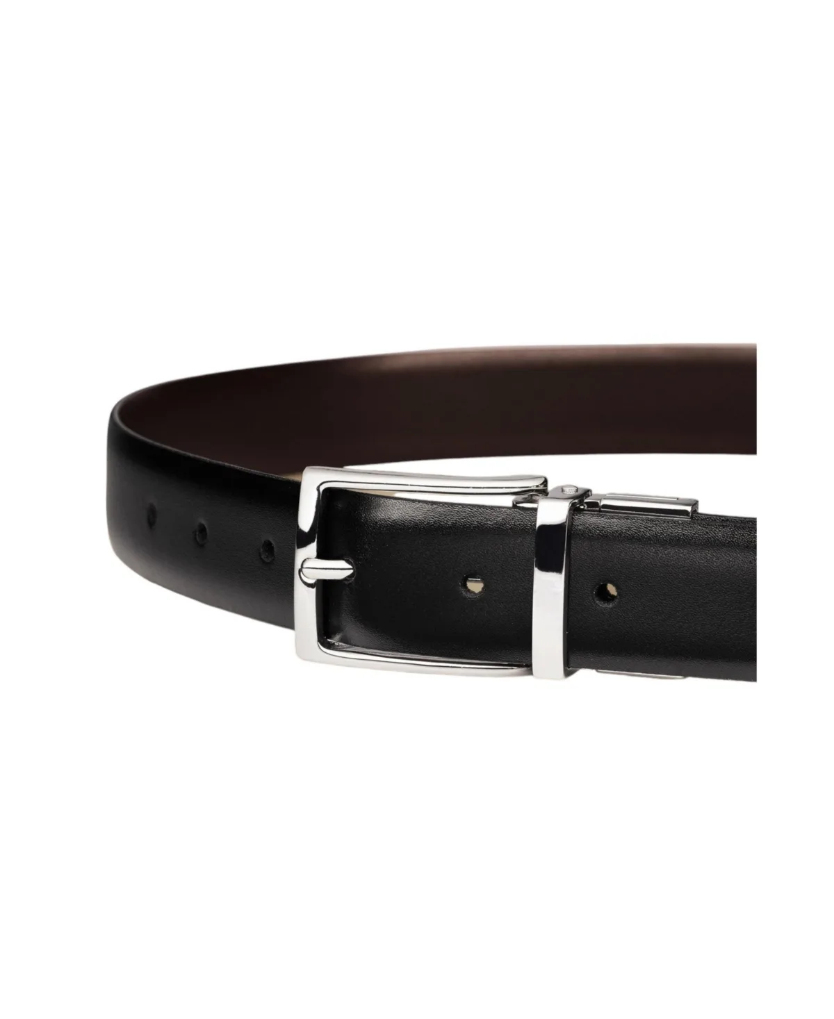 Reversible Italian Leather Brass Buckle Belt by Charles Tyrwhitt