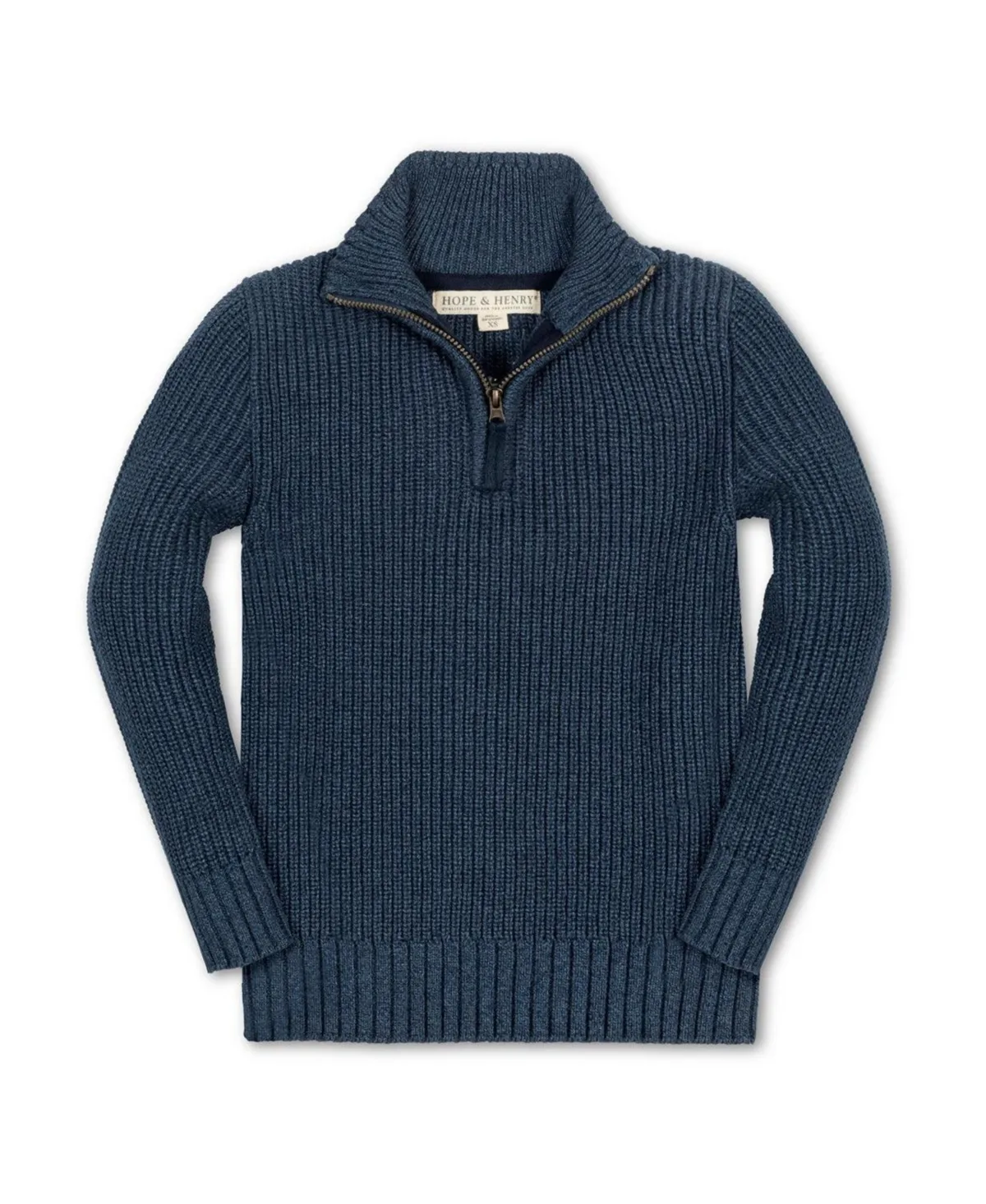 Organic Half Zip Cardigan Stitch Sweater by Hope & Henry