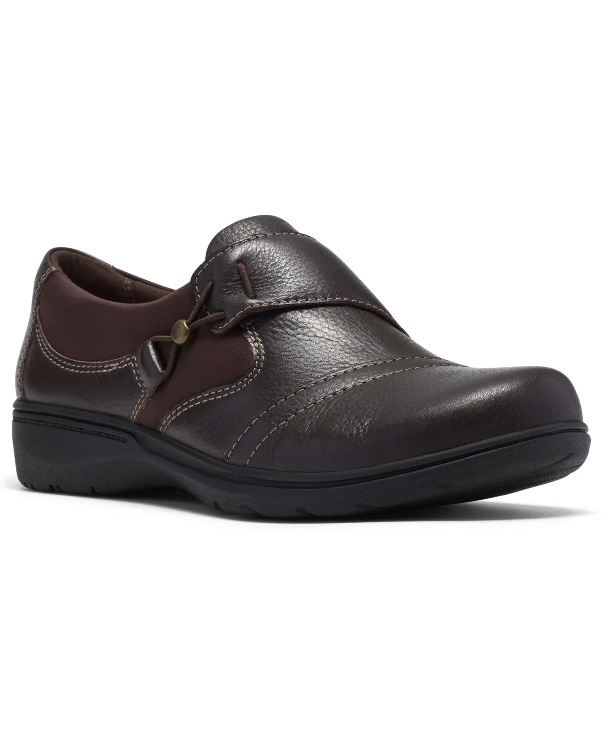 Carleigh Lily Leather Round Toe Flats by Clarks