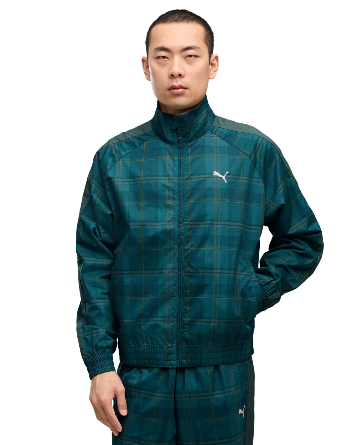 T7 Tartan Relaxed-Fit Track Jacket by PUMA