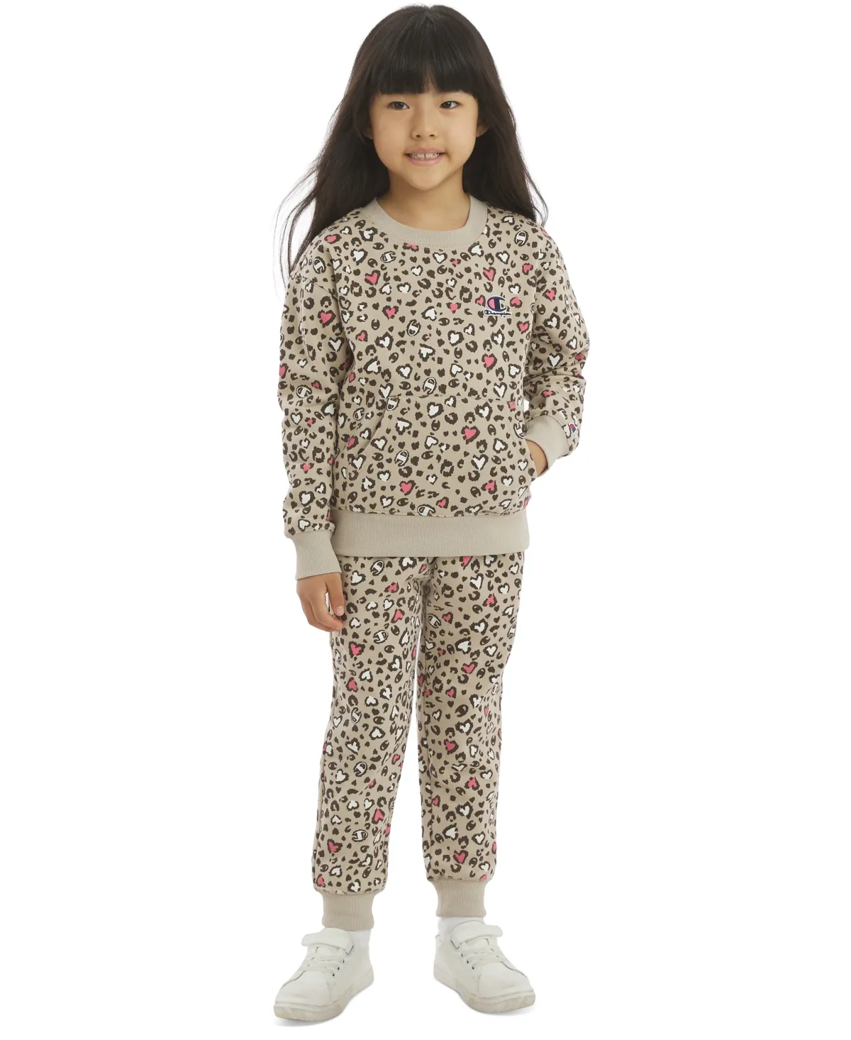 Leopard-Print Sweatshirt and Joggers, 2-Piece Set by Champion