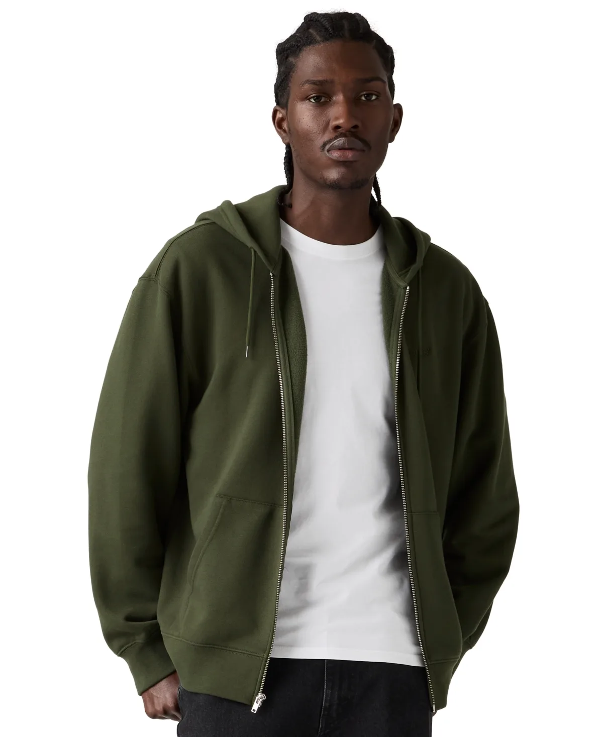 Fleece Relaxed-Fit Zip-Up Hoodie