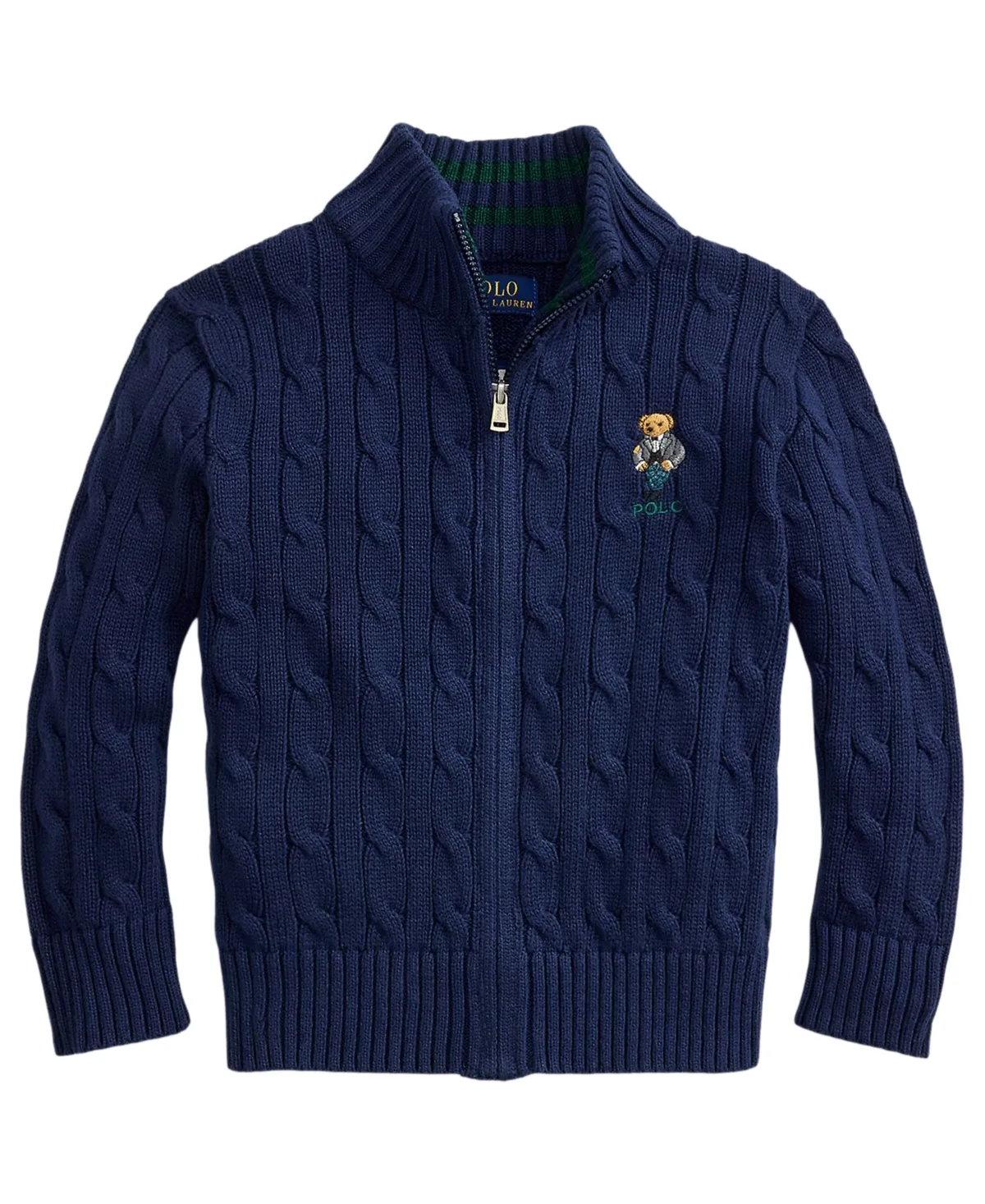 Polo Bear Full-Zip Cable-Knit Sweater by Polo Ralph Lauren