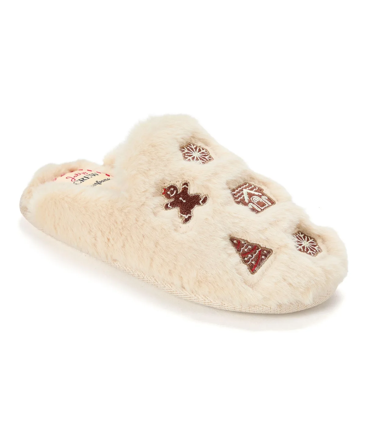 Holiday Fur Shaped Tab Scuff Slippers by Dearfoams