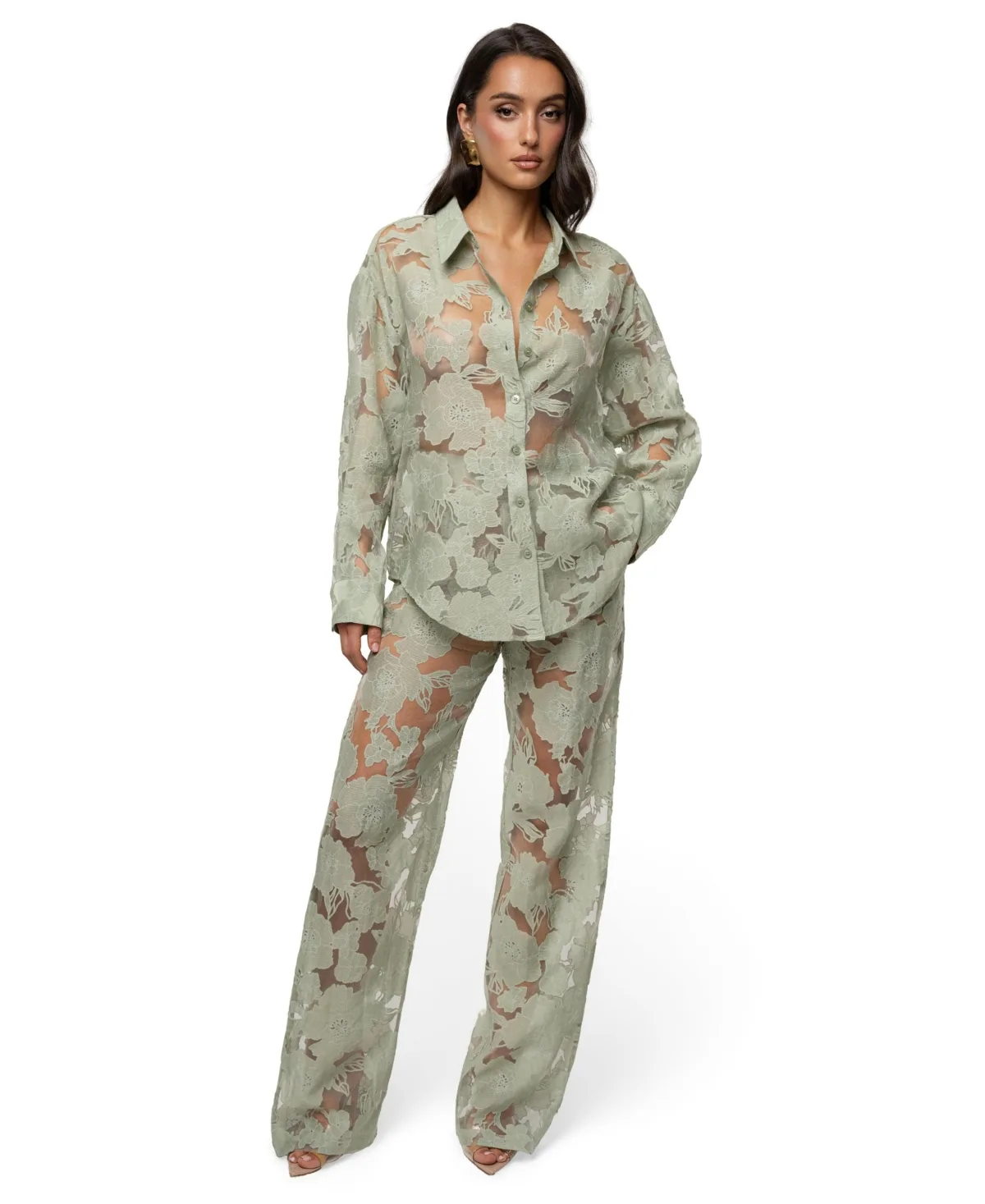 Organza Floral Pant by Jluxlabel