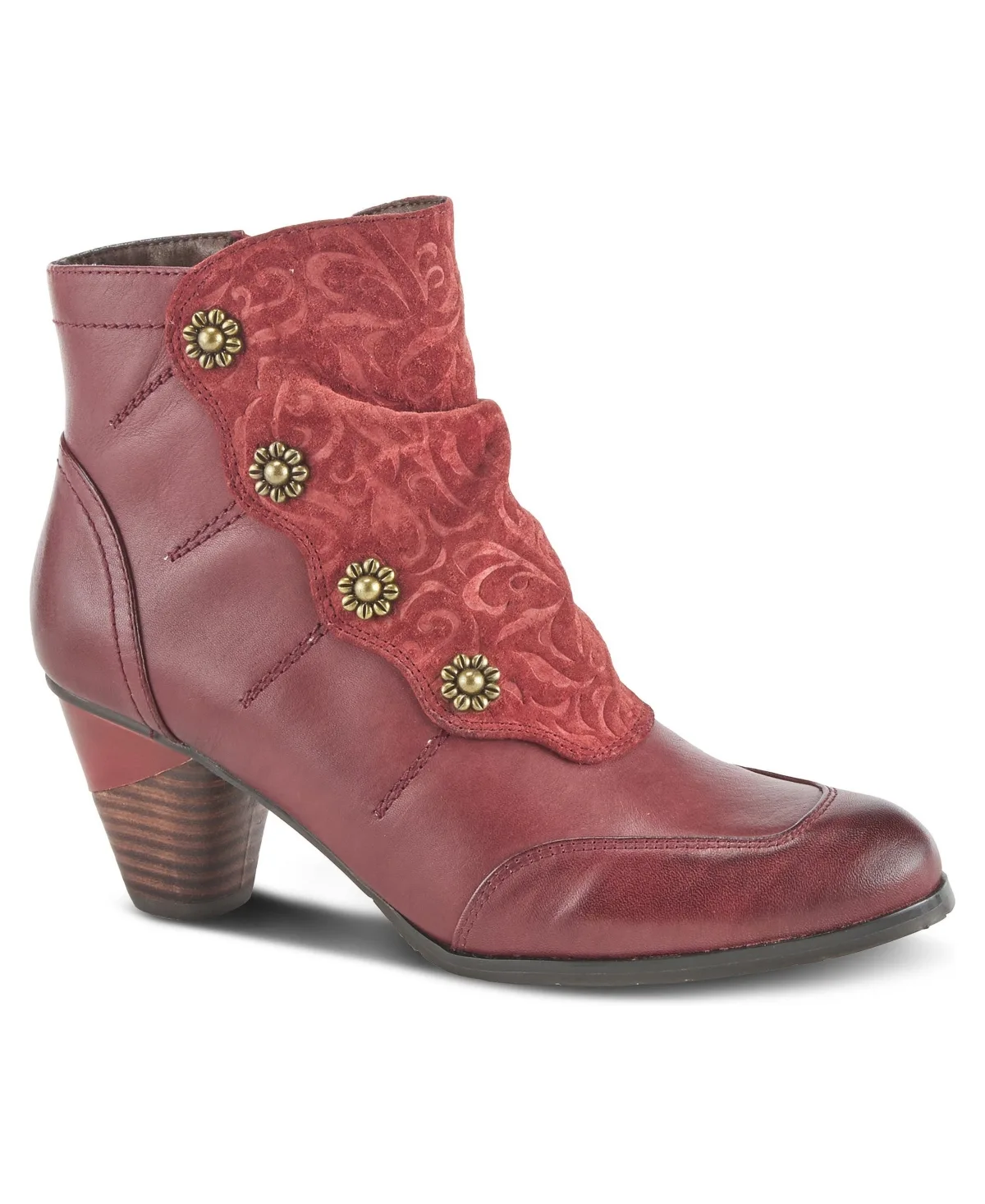 Spring Step Belgard Bootie Shoe with Suede Upper by Lartiste