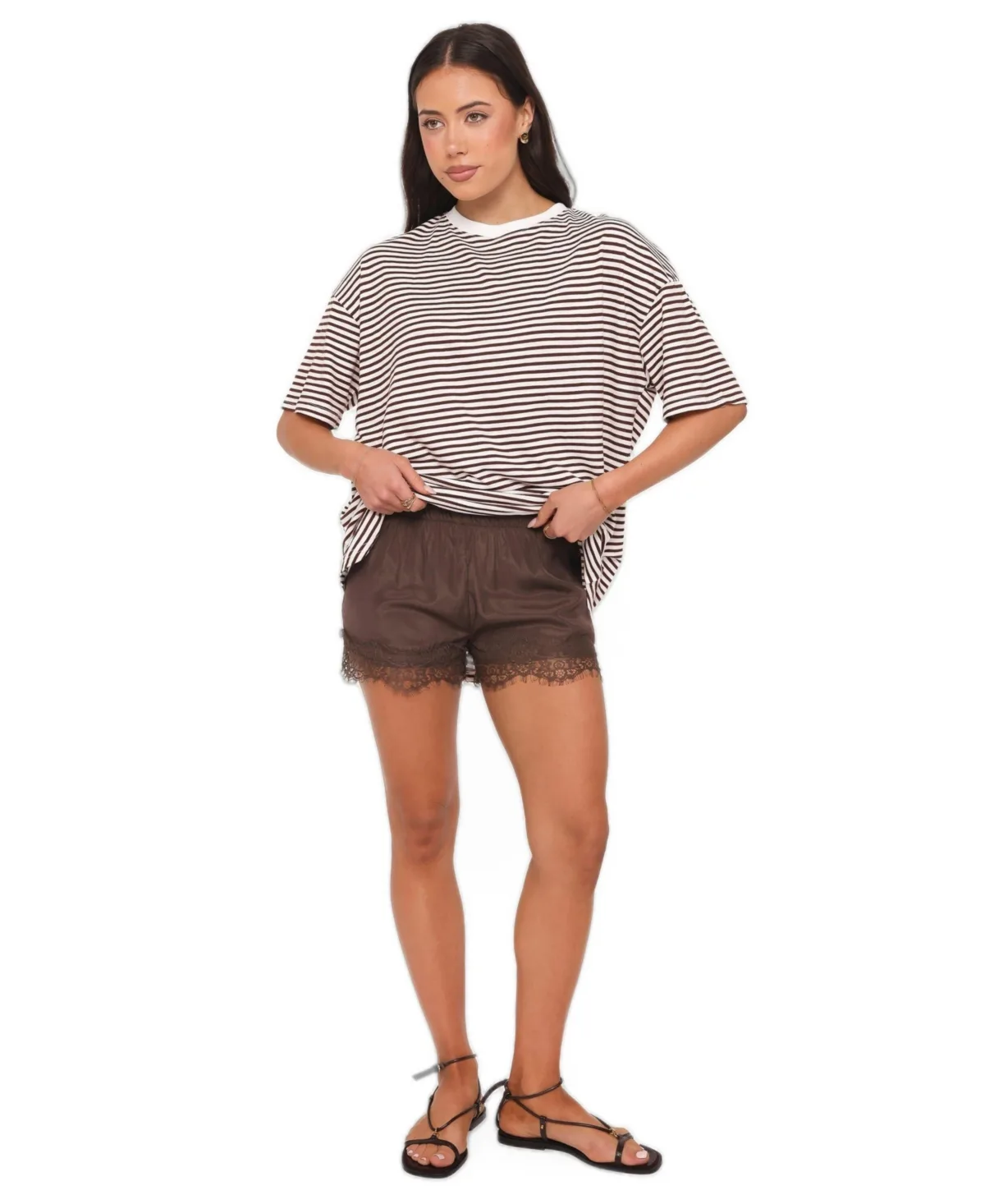 Mairead Lace Crewneck Top and Shorts, 2-Piece Set by Petal and Pup