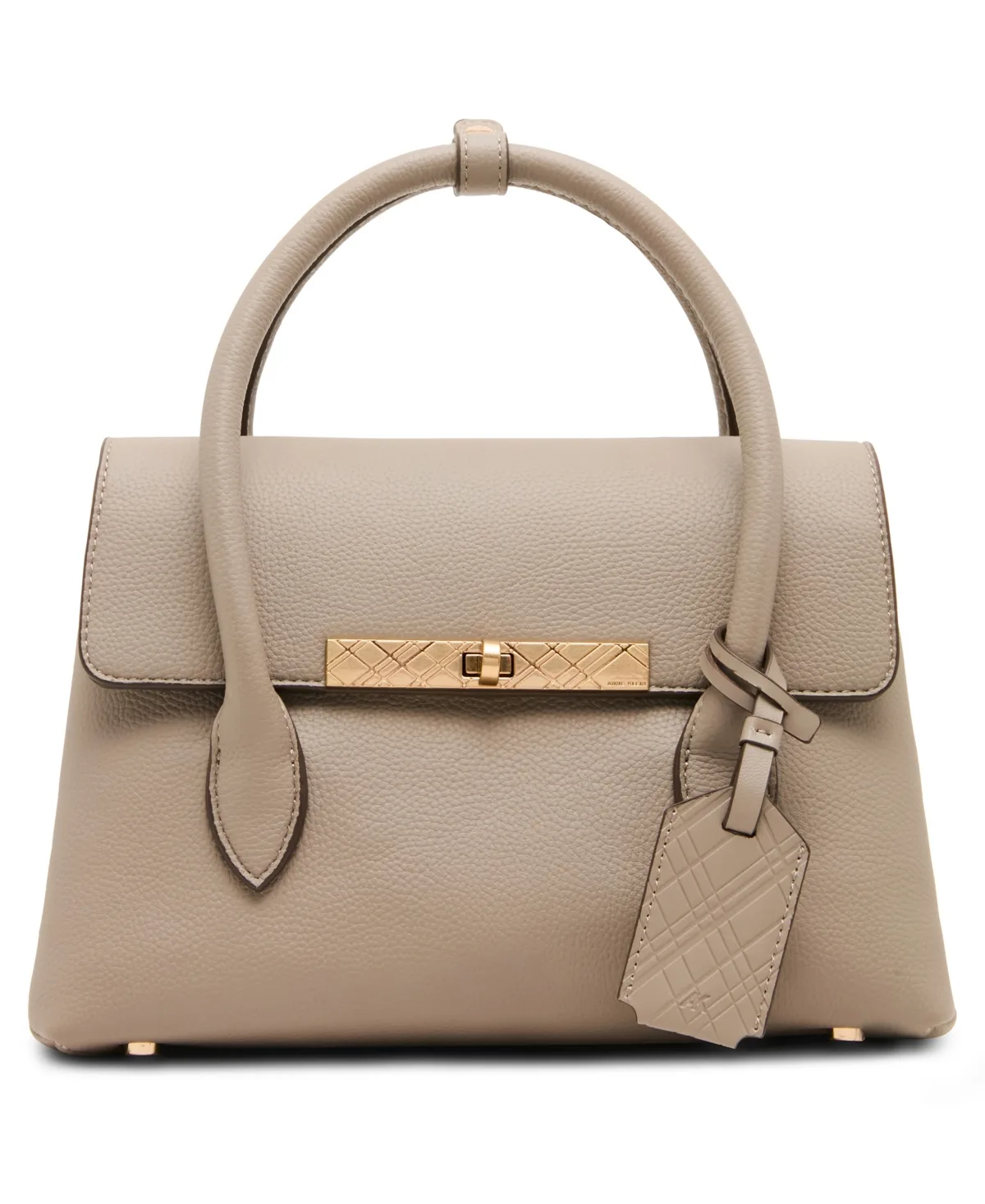 Medium Turn-Lock Convertible Strap Satchel Handbag by Anne Klein