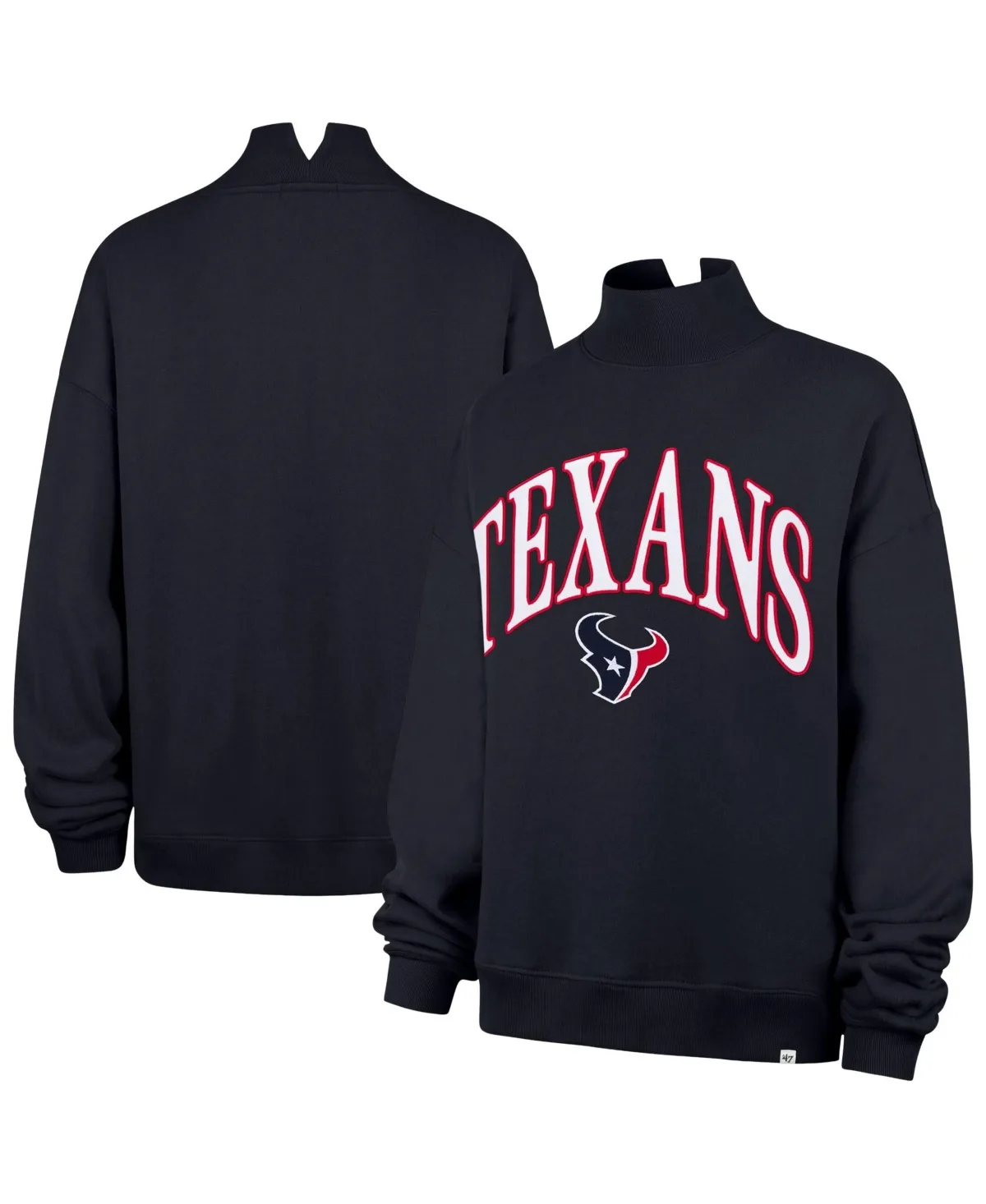 Houston Texans Oversized Vantage Mock Neck Sweatshirt