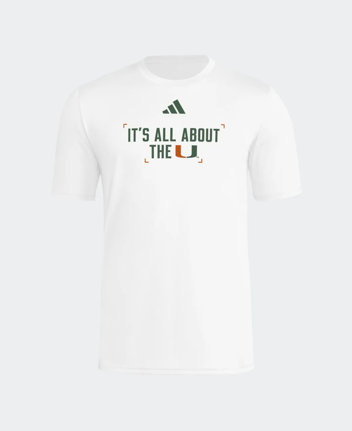 Miami Hurricanes Locker Slogan Football Pre-Game T-Shirt by adidas