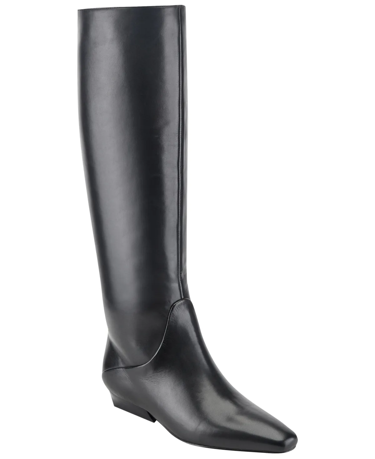 Dalli Knee High Flat Dress Boots - Black Leather by Marc Fisher LTD