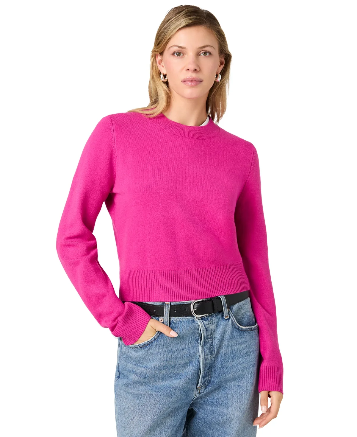 Babysoft Crew Neck Long Sleeve Fitted Sweater by French Connection