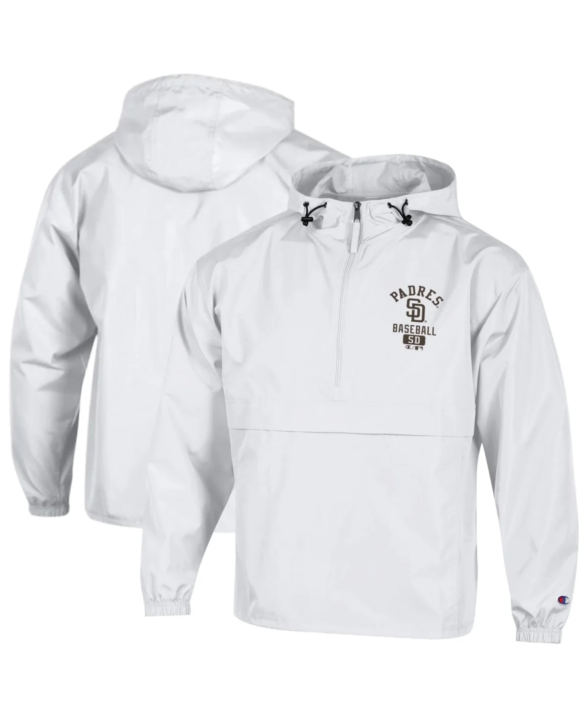 San Diego Padres Packable Windbreaker Half-Zip Sweatshirt by Champion