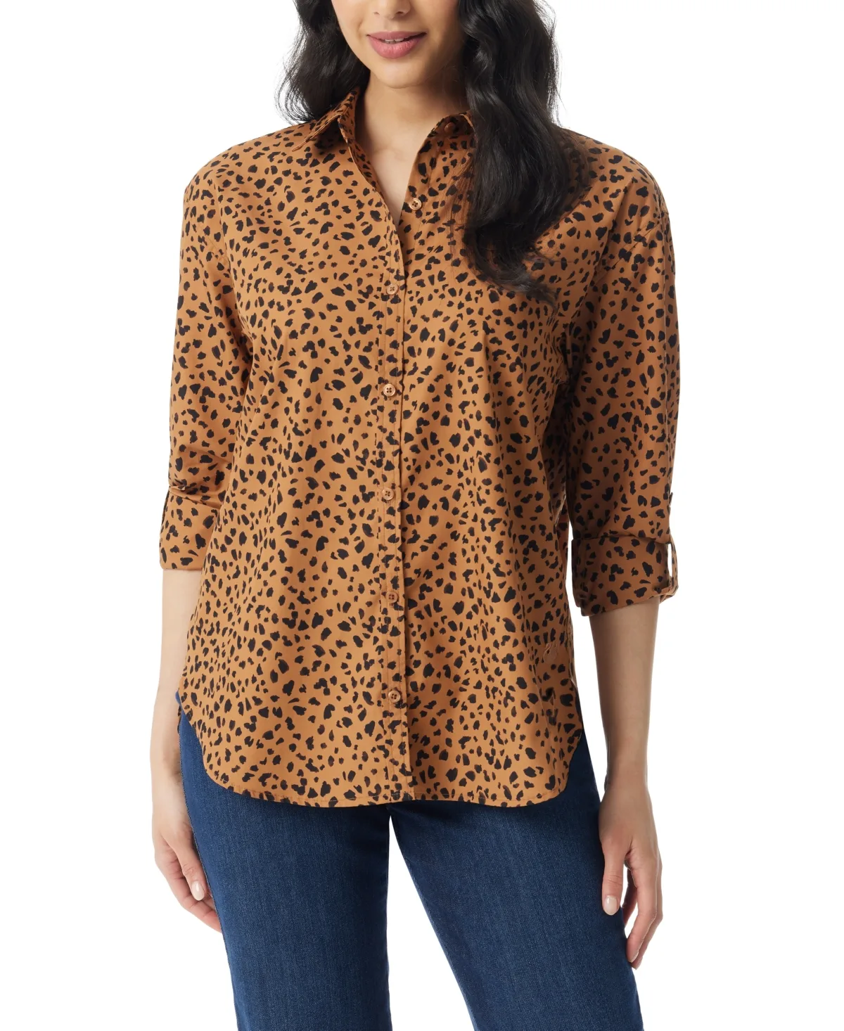 Amanda Button-Front Shirt by Gloria Vanderbilt