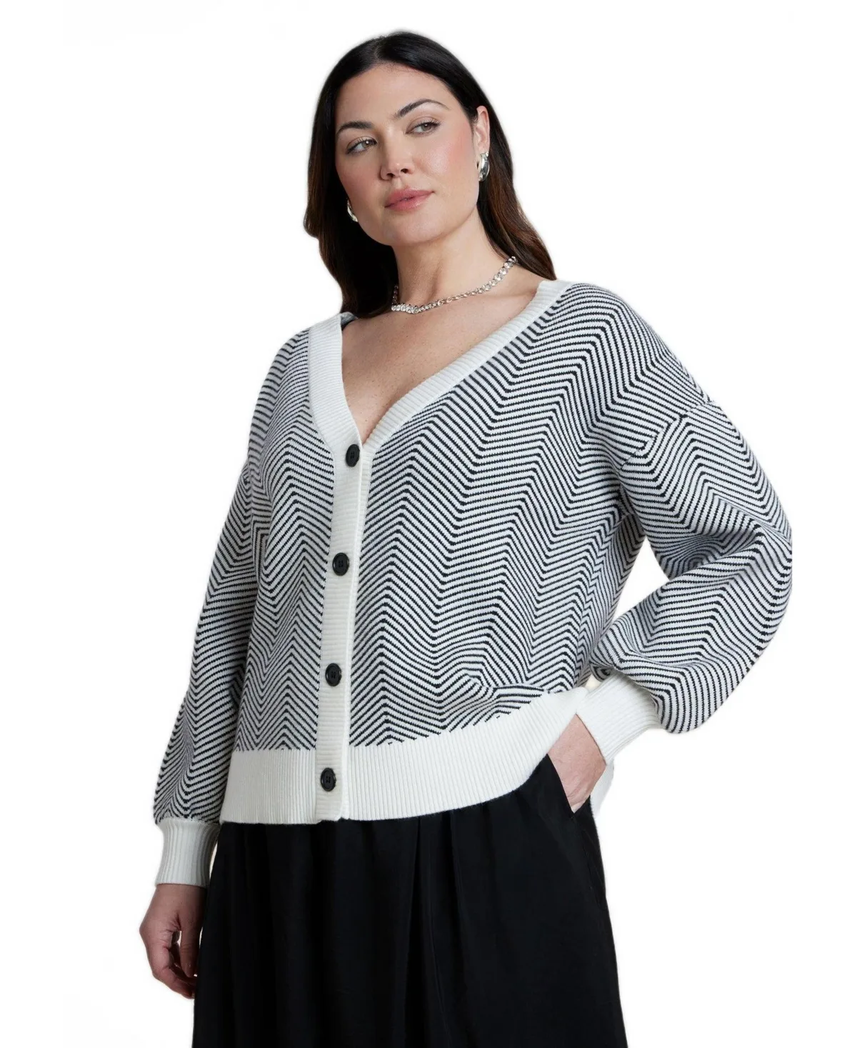 Bow Print Cardigan by Eloquii
