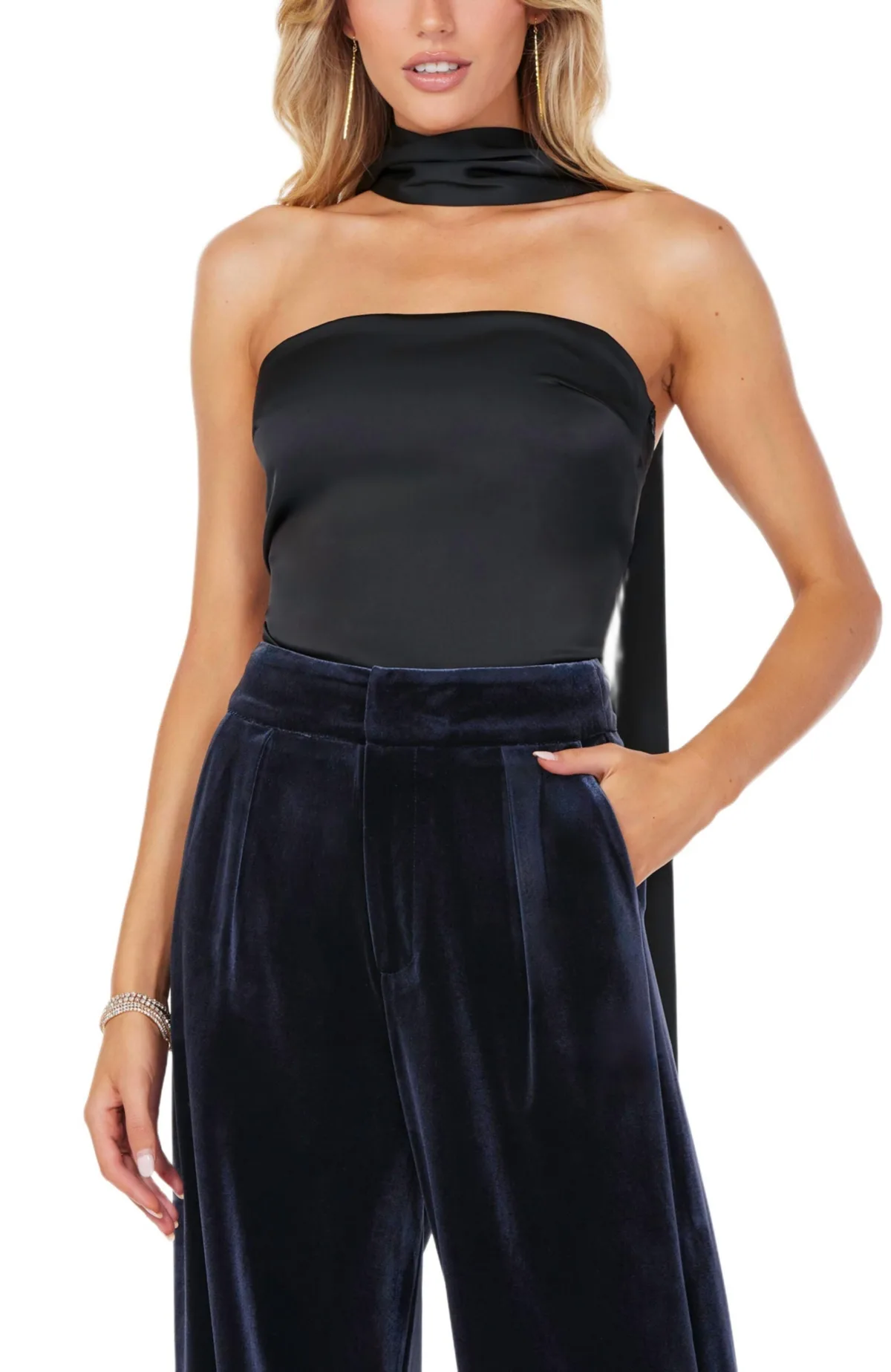 Bishop + Young Hailey Satin Scarf Top by Bishop  Young