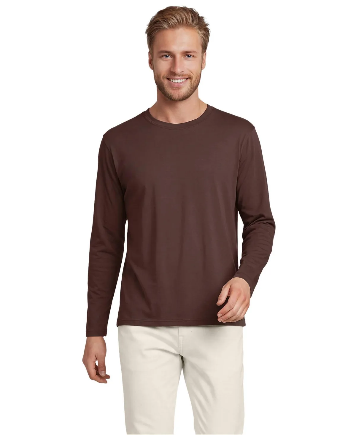 Long Sleeve Cotton Supima Tee by Lands' End