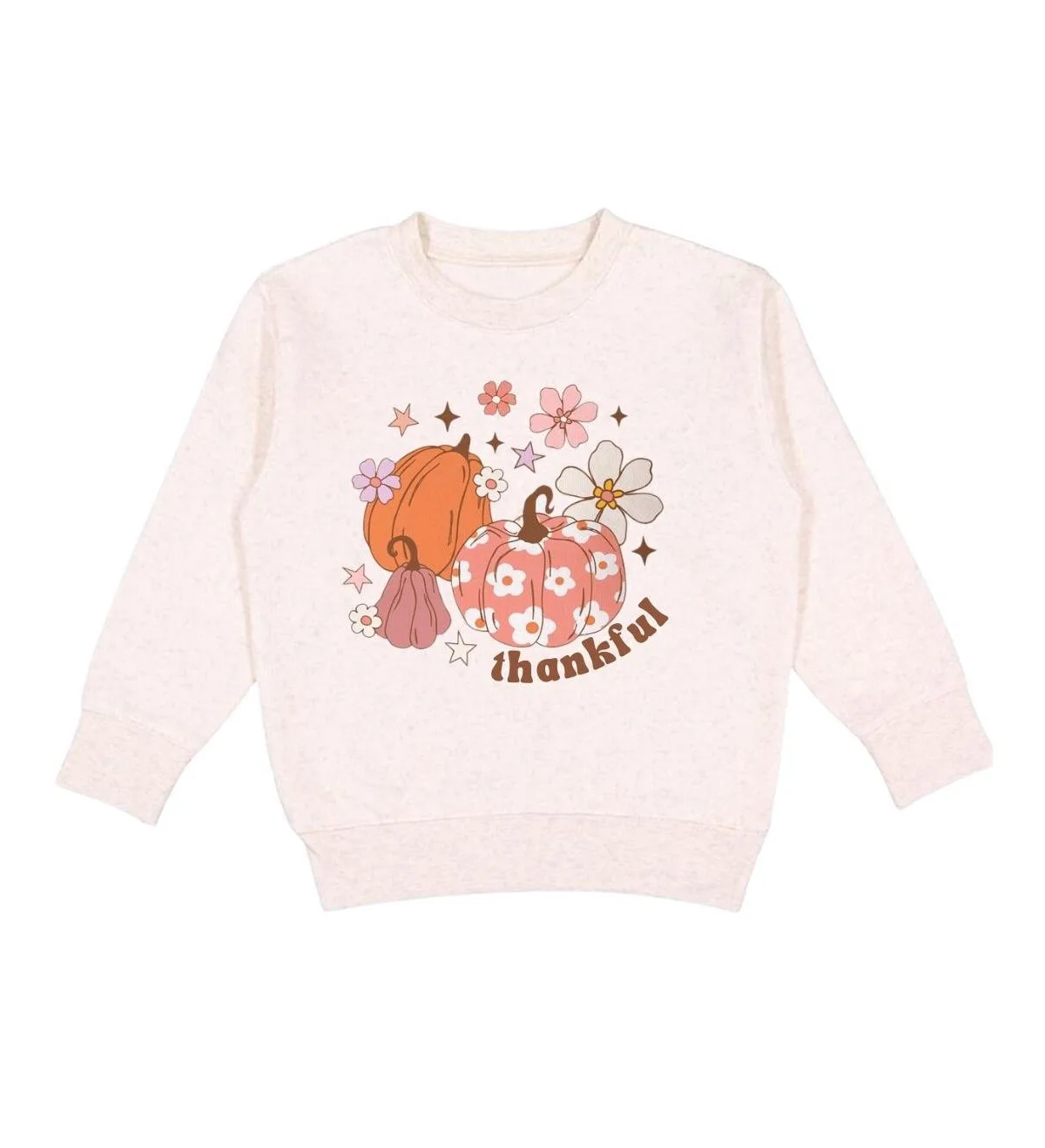 Thankful Pumpkin Daisy Thanksgiving Sweatshirt by Sweet Wink