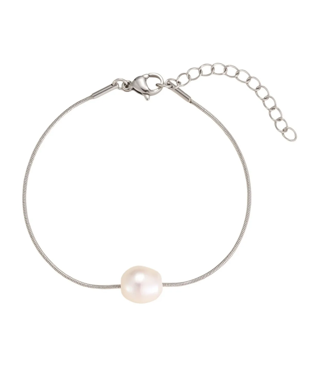 Adjustable Freshwater Pearl Bolo Chain Bracelet by Adornia