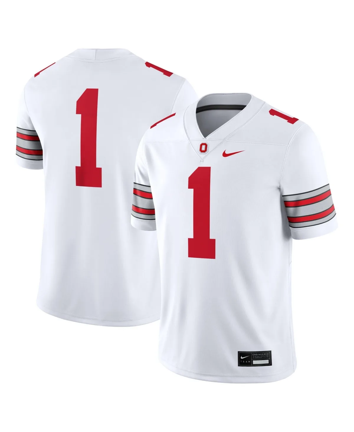 Ohio State Buckeyes 1 Road Game Screen-Printed Football Jersey by Nike