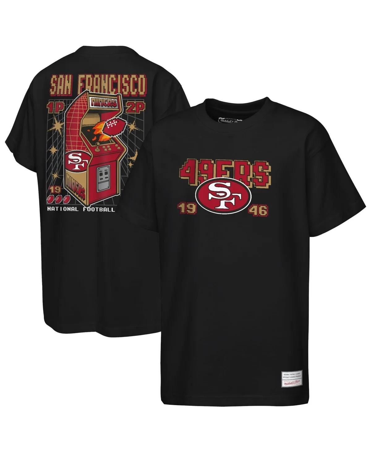 San Francisco 49ers Retro Arcade T-Shirt by Mitchell & Ness