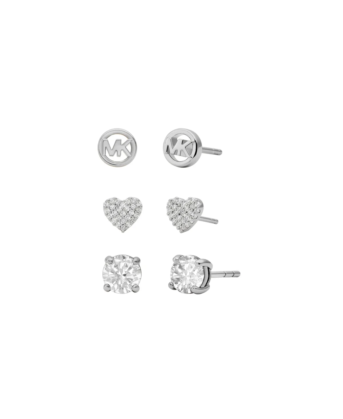 Silver-Tone Pave Stud Earring Set by MICHAEL Michael Kors