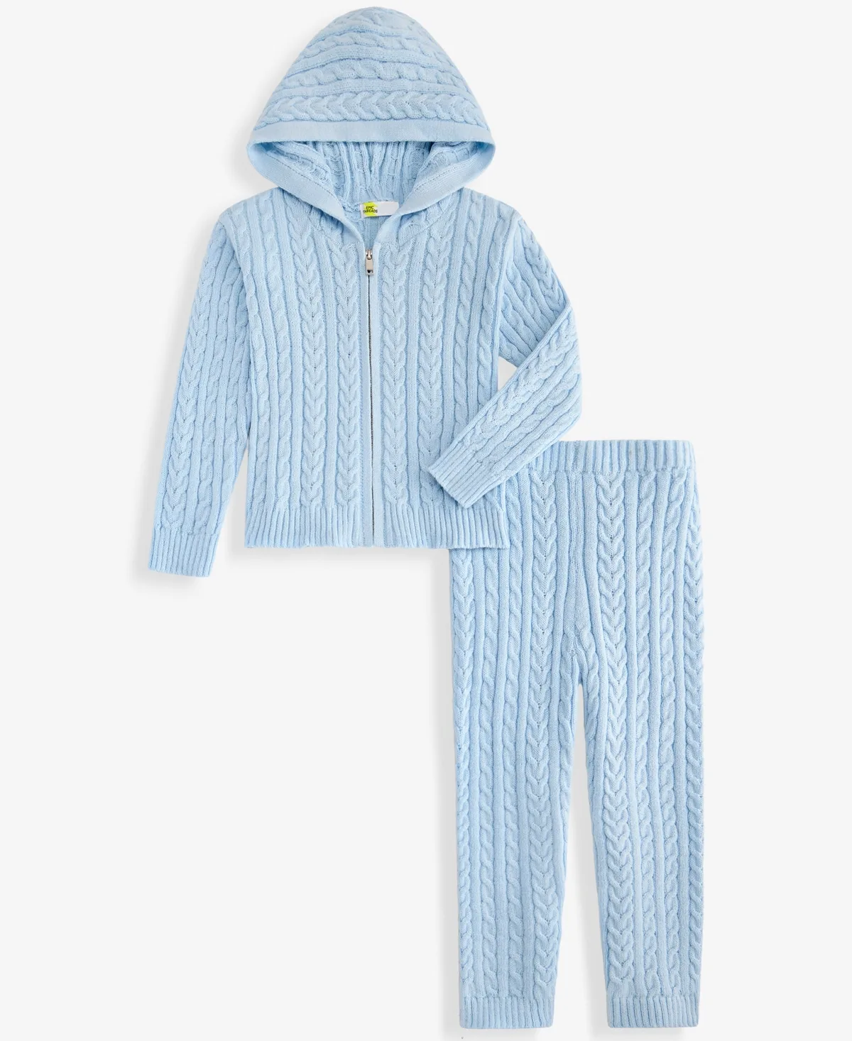 Dreamyarn Hooded Cable-Knit Hoodie and Pants, 2-Piece Set by Macy's